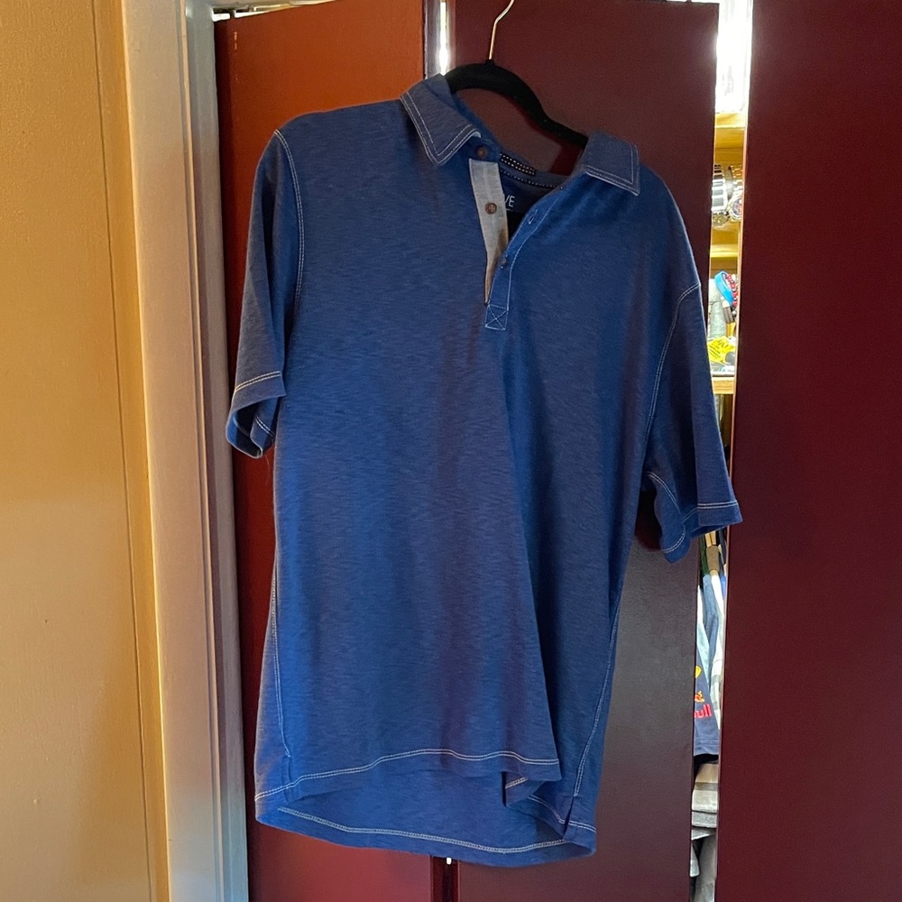 Casual Blue Button Down Shirt for Men